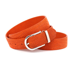 ANTHONI CROWN 3,4 cm Ledergürtel in Orange 1FGN.231L